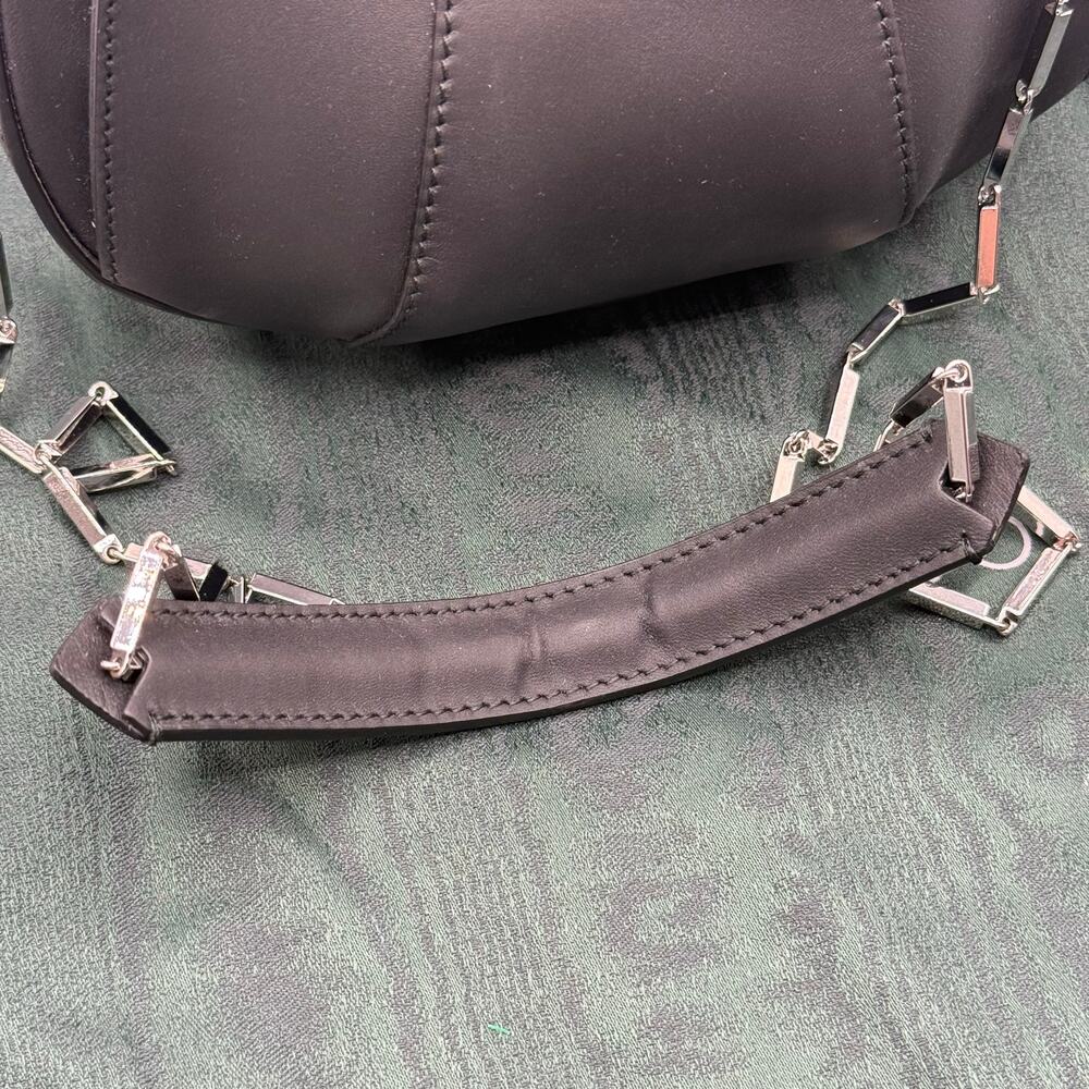 Eddie Borgo Mini Pepper Pochette Calf Leather Sterling Silver Designer Tulip Bag - Picture 10 of 13